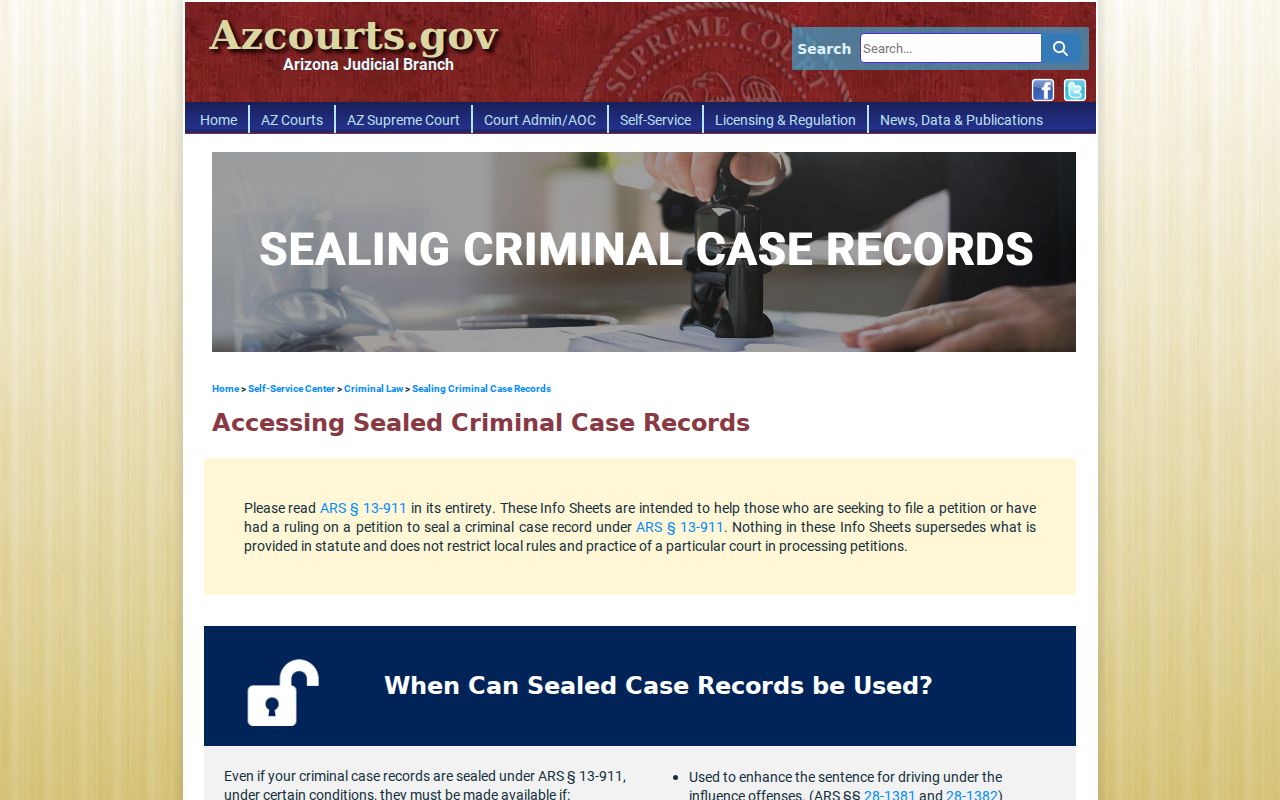 La Paz County criminal court docket sealed record access guidance